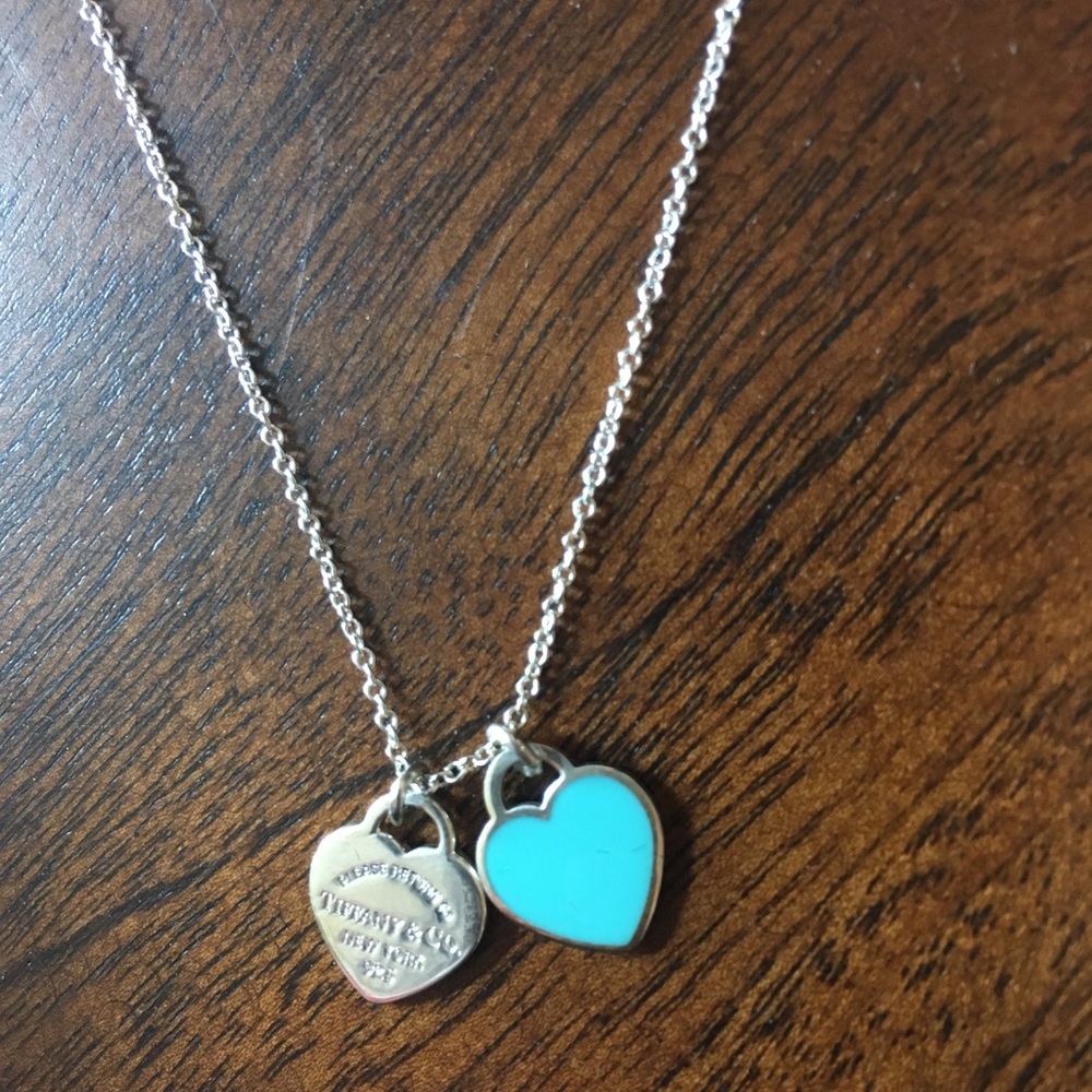 Tiffany double heart chain